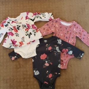 Bundle Floral Long Sleeve Onesies